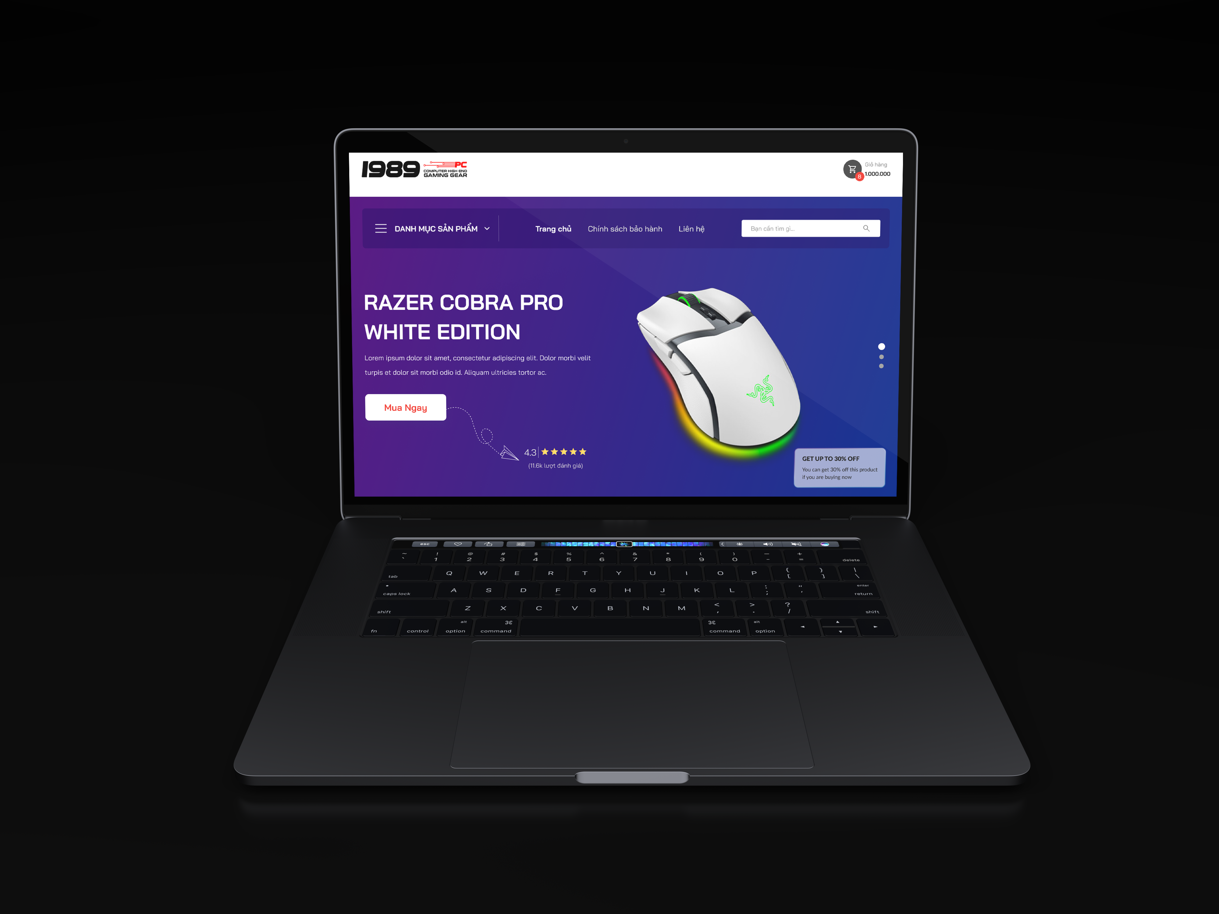 E-commerce website selling technology and computers ecommerce website ui website we website design