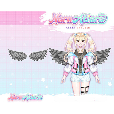 Perfect Pretty Grey Wings Vtuber Asset animeart characterdesign customcharacter highqualityart live2dmodel streamers virtualavatar virtualpersona vtuberavatar vtubermodel