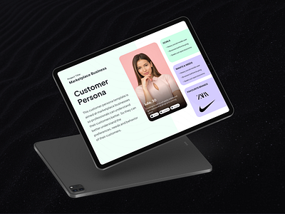 Leaneplan - Customer Persona Mockup agency brainstorming branding business clean customer persona design thinking figma minimal mockup pitchdeck presentation product product launchplan startup target audience task management template uiux user experience