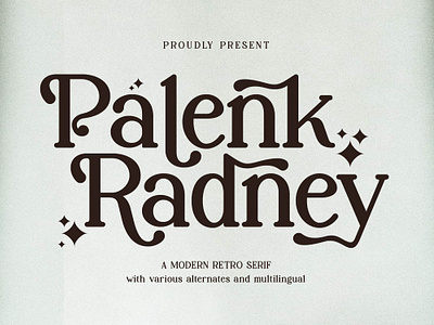 Palenk Radney | Modern Retro Serif branding font classy font elegant serif fashion font logo font luxury font modern serif quote font retro serif serif font stylish font