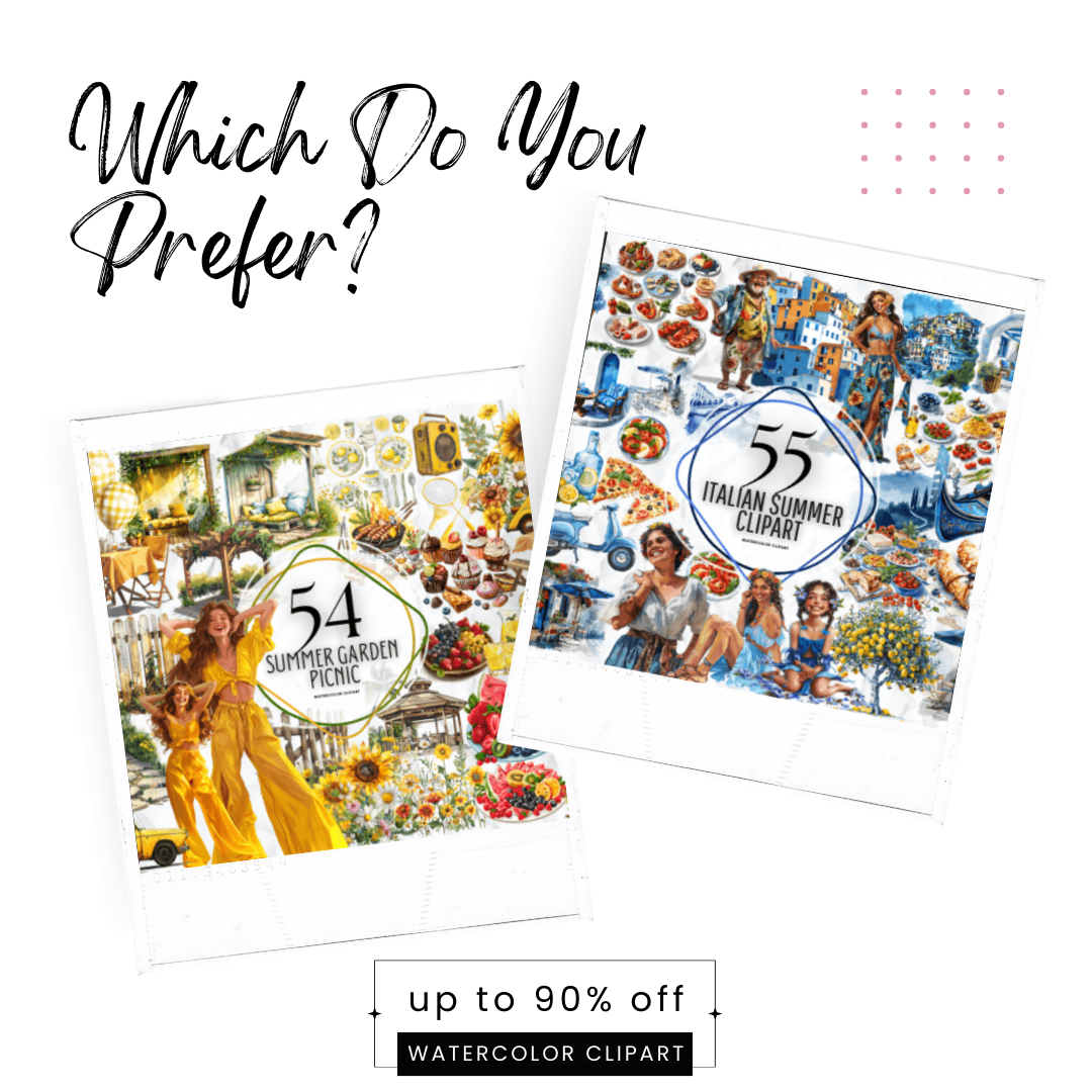 Watercolor Summer Clipart