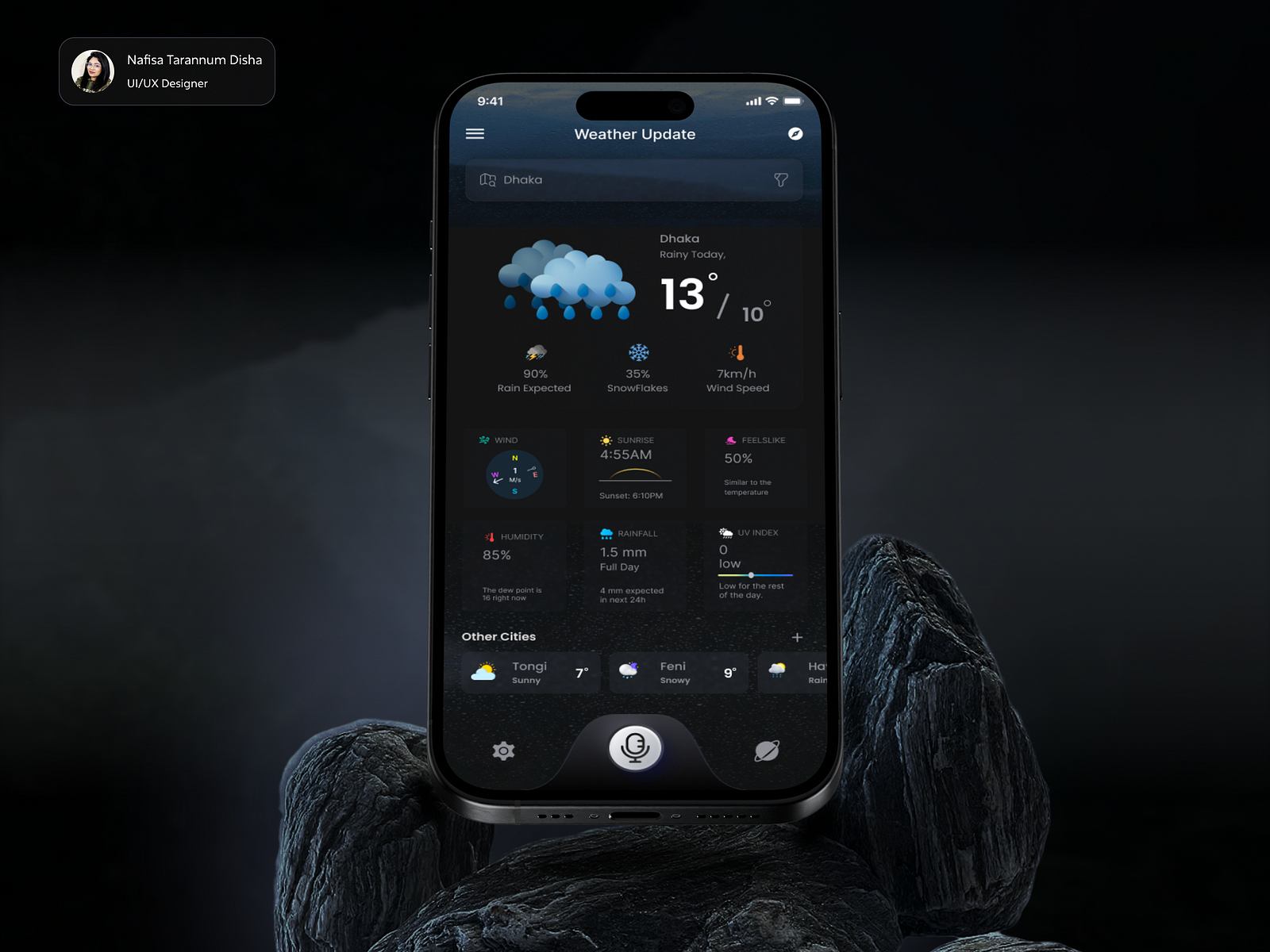 Weather App UI/UX Design - Nafisa T Disha by Nafisa Tarannum Disha on ...