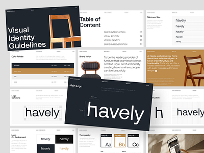 Havely - Brand Guidelines brand brandguidelines brandidentity branding company design furniture graphic design visualidentity