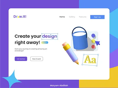 Draw.it! - 3D UI Web 3d graphic design ui website