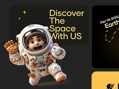 Space travel UI kit "Darkspace" 3d animation branding creative design dark dashboard design graphic design illustration logo minimal motion graphics space travel travel ui ui uiux ux vector web