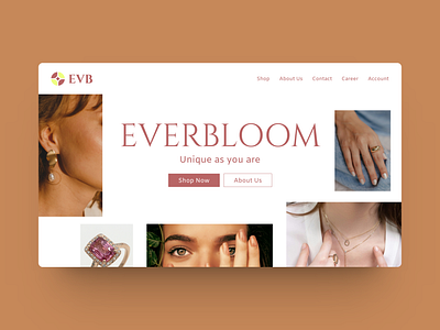 Everbloom Hero Section design graphic design hero hero design hero page hero section ui uiux ux web web design website website design