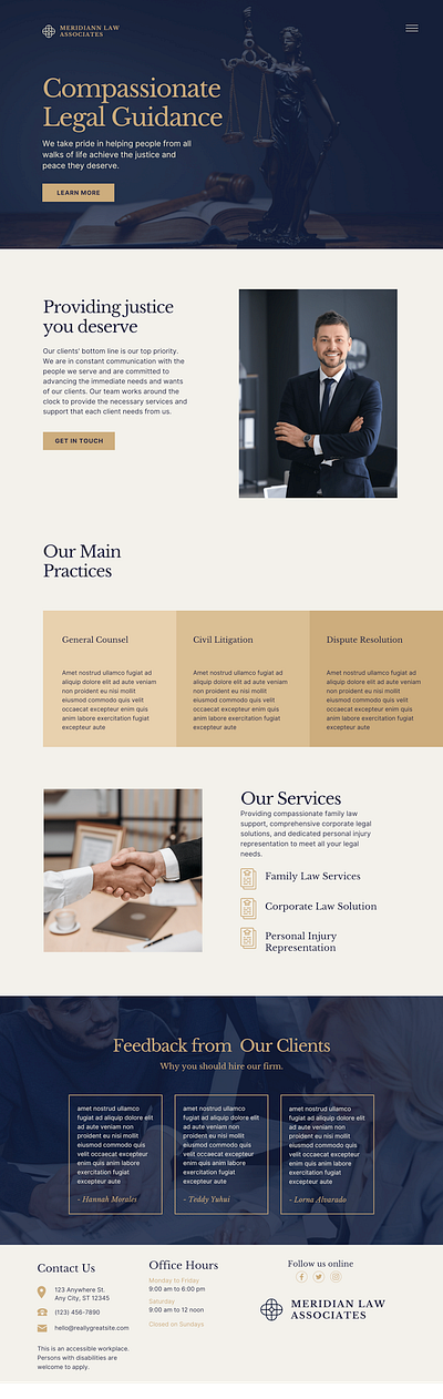 Squarespace Law Firm Site branding design squarespace ui ux web design