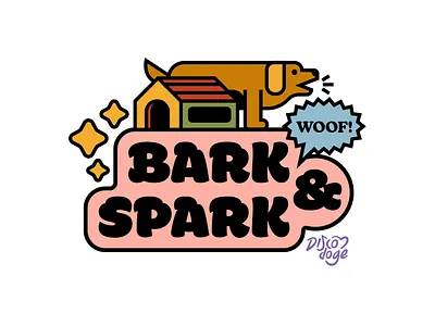 Bark and Spark apparel architecture bark branding design digital dog editorial home house icon illustration indonesia logo minimal pet pink star ui vector