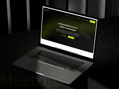 Global Event in Digital Technologies: Landing Page Creation conference dark theme desing digital technology event global landing page meetup mockup seminar trendy design uiux