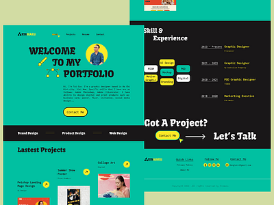 Portfolio Landing Page branding figma graphic design landing page portfolio ui website