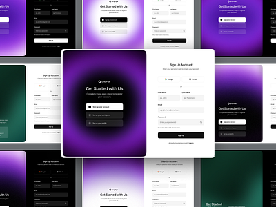 Dark Sign Up Page pt. 3 auth page authentication clean design dark theme design form forms gradient input input fields login page register page sign up signup ui ui design uiux user interface web design website