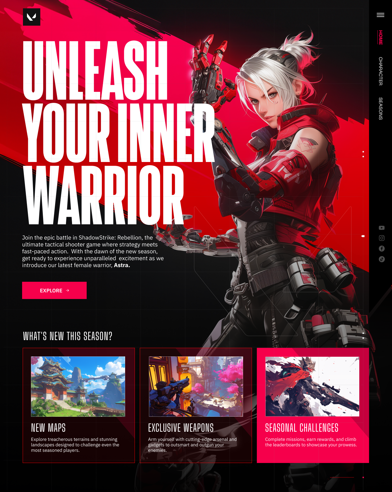 Landing Page - Daily UI #3 graphic design landing page ui ui design valorant webdesign