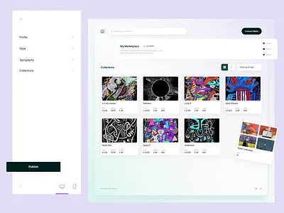 FirstMate - Web Builder blockchain cryptocurrency marketplace nft nft storefront ui ui design ux ux design web app web app design web builder