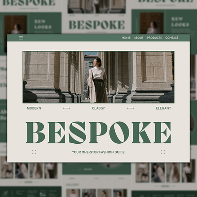 BESPOKE - Fashion Blog fashion blog figma ui ux web design