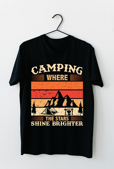 CAMPING T-SHIRT DESIGN american flag t shirt design camping t shirt design groovy hippie t shirt design hiking t shirt design retro t shirt design streetwear t shirt design t shirt design vintage t shirt design