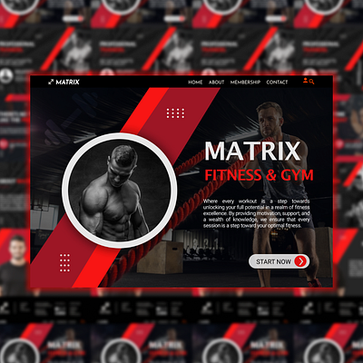 MATRIX - Gym Blog figma front end graphic design gym design ui ux web design