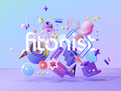 Fitonist - Brand assets for the fitness application 3d assets branding design graphic design illustration mobile ux uxui