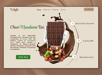 DELIGHT - ChocoBar branding chocobar chocolate figma front end graphic design ui ux web design