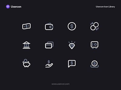 Finance & Payment - Uxercon animation design figma finance financial fintech graphic design icon iconography illustration line icon motion motion graphics payment ui uiux uxercon