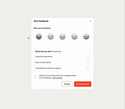 Give feedback animation clean feedback interaction interface product design smiley ui
