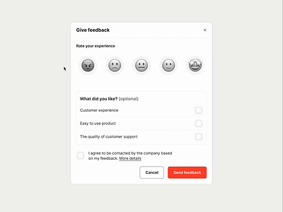 Give feedback animation clean feedback interaction interface product design smiley ui