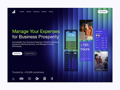 Fintech SaaS Website | Landing Page Design bank banking dashboard finance fintech glass gradient hero screen landing landing page main screen product saas ui ui design ux ux design uxui web design website