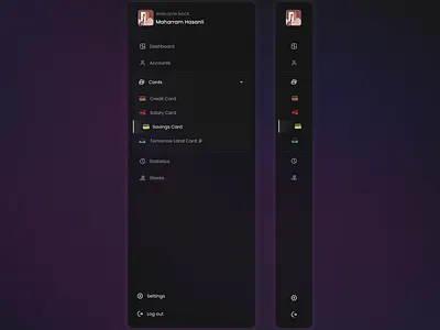 Sidebar dashboard figma ui