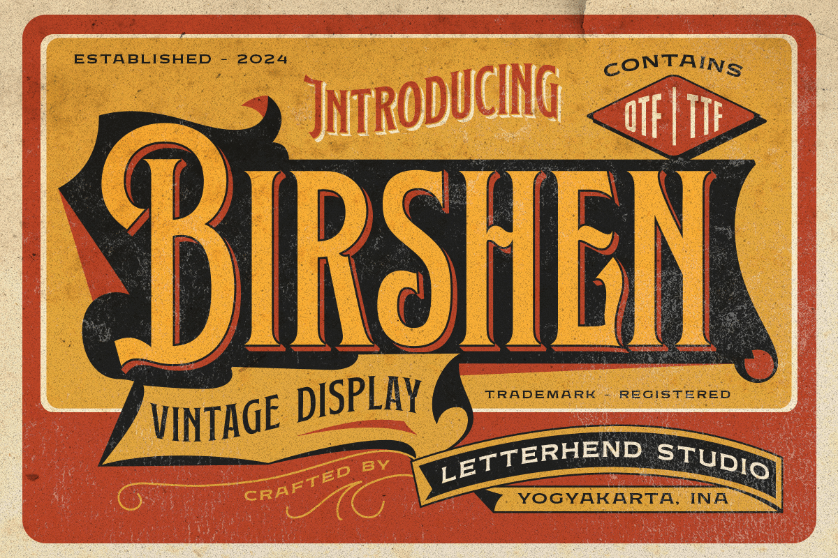 Birshen Vintage Display crafted freebies
