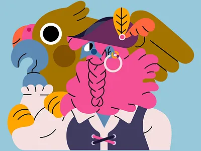 Pirate illustration ilustración jhonny núñez pirate vector