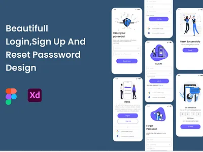 login signup and reset password animation branding graphic design logo motion graphics ui