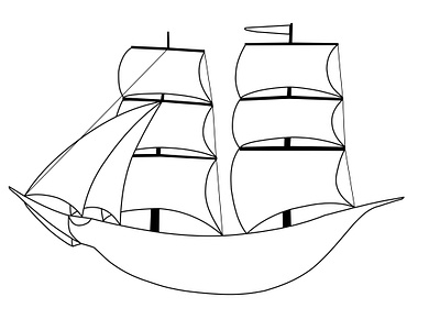 Free Ship Vector Art design digital art drawing graphic design illustrate illustration sail ship ship ships sketch vector vector art vector drawing
