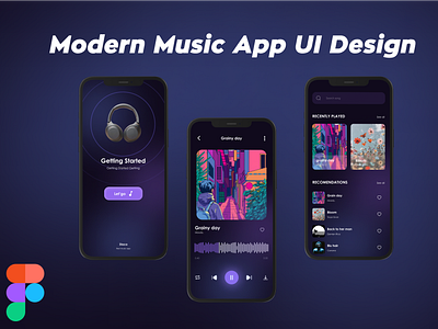 music app design mobile app design 3d animation branding graphic design logo motion graphics ui