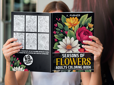 Seasons of flowers coloring book