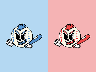 Mad Baseball Logo ⚾🧢 ball baseball branding cartoon design illustration logo mad mascot retro sports