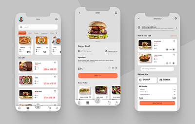 Quick Bites - Food Delivery App app app design app ui branding design figma food food delivery mockup ui user interface ux ux design