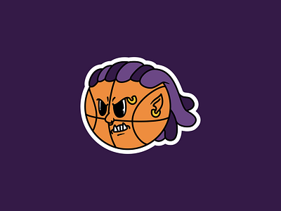 Mad Basketball angry basketball blue branding design illustration logo mad mascot nba ogre orange piercing retro