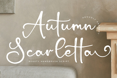 Autumn Scarletta - Beauty Handbrush Script style