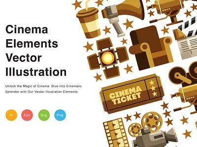 Cinema Elements Vector Illustration arts