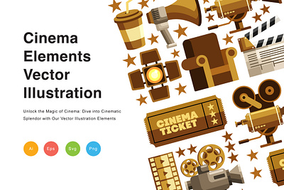 Cinema Elements Vector Illustration arts