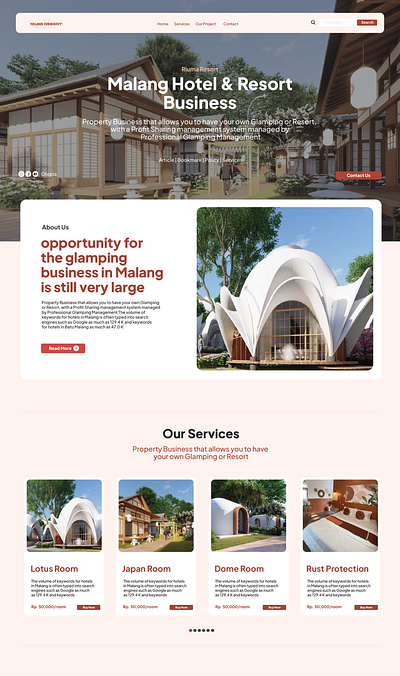 Glamping Website Design & Management branding design graphic design landingpage redesign ui ux website design