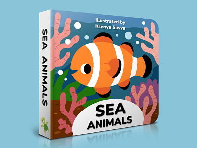 Sea animals for children's book adobe illustrator animals book cartoon character children design fish for kids illustration marine life ocean sea toddler vector