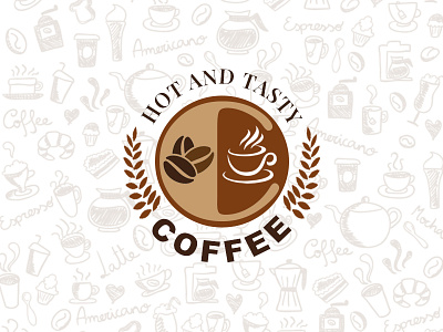 Coffee logo branding coffee color design graphic design logo seed text ui