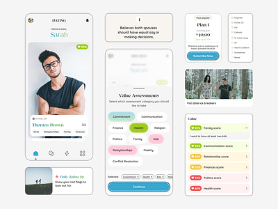 Innovative Dating App: Connect on Shared Values design inspiration ui