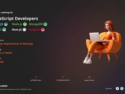 Hiring Post Banner Design 3d animation app art branding design flat graphic design icon illustration illustrator logo minimal motion graphics typography ui ux vector web website