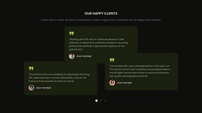 Animated testimonial design animation design landing testimonial ui uidesign ux design web