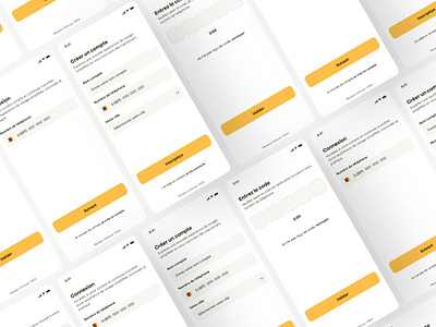 Sign up - sign in with OTP design minimalist mobile taxi travel ui ux