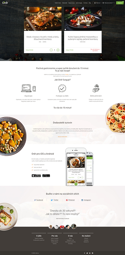 Ordr - Food Delivery Website cart delivery ecommerce food delivery ordr website