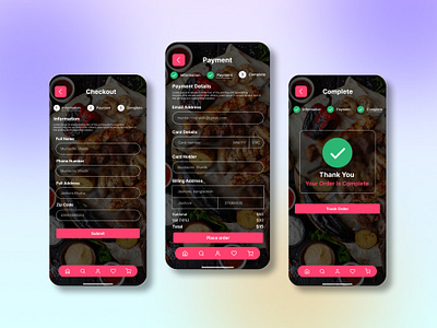 Restaurant App - Checkout page design adobe xd app design app ui design figma graphic design restaurant ui ui design ux