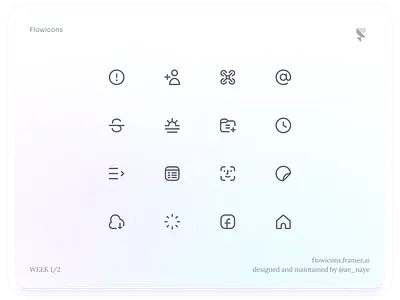 Flowicons Week 1/2 figma icon pack icon set icons ui ui kit
