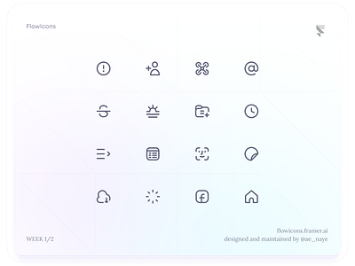 Flowicons Week 1/2 figma icon pack icon set icons ui ui kit